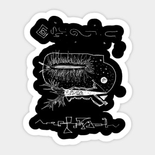 S36: mycelia ship Sticker